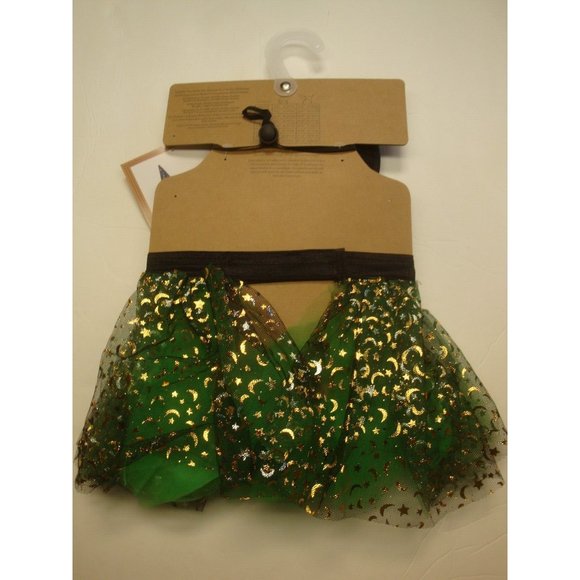 New Witch Crafters Pet Dog Halloween Costume Witch Green Tutu & Sequin Hat L/XL - Picture 3 of 4
